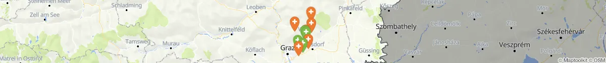 Kartenansicht für Apotheken-Notdienste in der Nähe von Naas (Weiz, Steiermark)